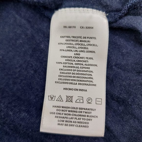 Anthropologie Akemi + Kin Womens Top M Sleeveless Tassels String Embroidery Blue - Picture 9 of 9